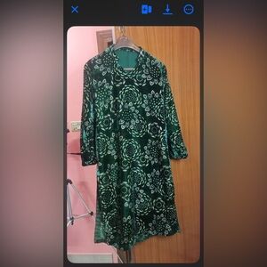 Elegant Floral Velvet Dress palachi set sz 40